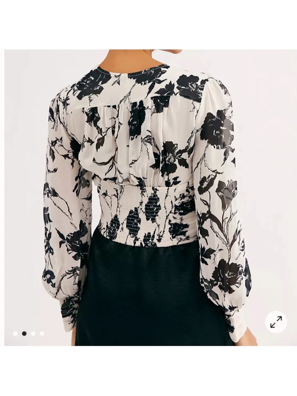Free People if you had my love floral printed blouse new nwt